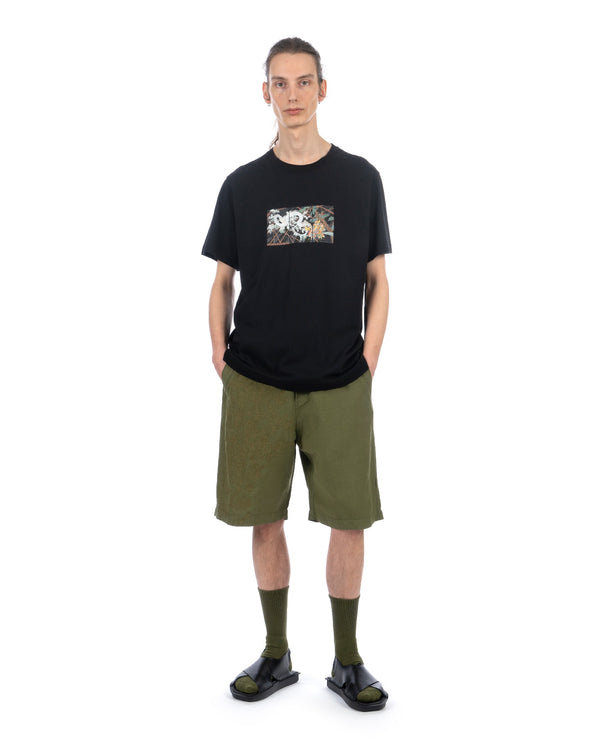 maharishi | 5121 Dragon Bamboo Hemp Track Shorts Olive - Concrete
