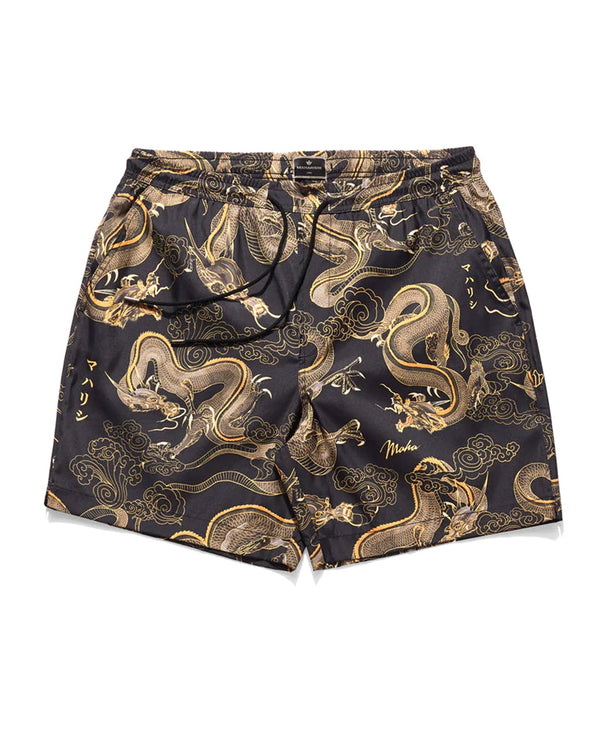 maharishi | 1549 Dragon Swim Shorts Black - Concrete