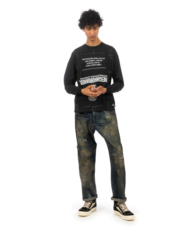 NEIGHBORHOOD | SRL. Sheltech-2 Crewneck Black - Concrete