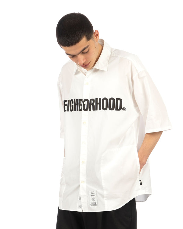 NEIGHBORHOOD | Trad Shirt White - Concrete