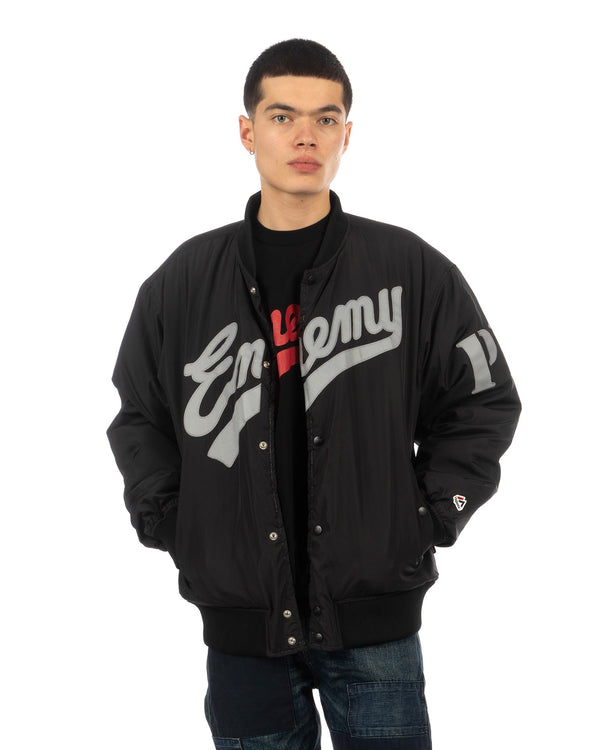 NEIGHBORHOOD | x Public Enemy x Majestic Baseball Jacket - Concrete