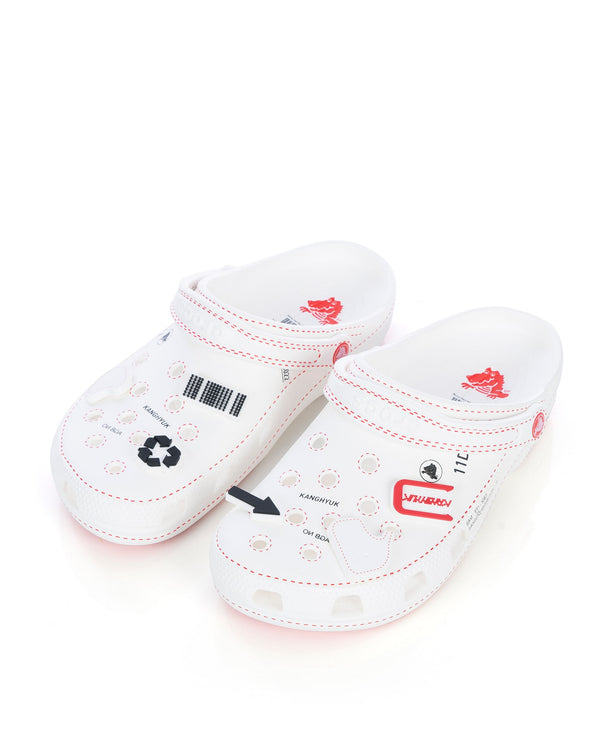 KANGHYUK | x Crocs Classic Clogs White - Concrete