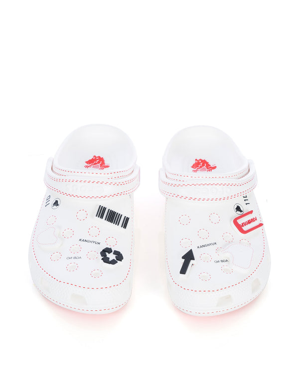 KANGHYUK | x Crocs Classic Clogs White - Concrete