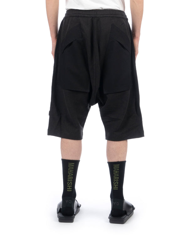 maharishi | 4265 Loose Low Hemp Sweat Shorts Black - Concrete