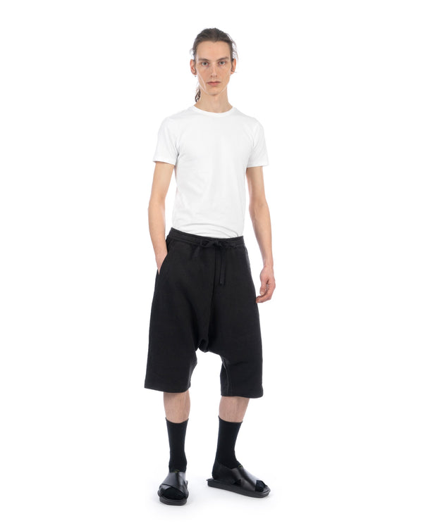 maharishi | 4265 Loose Low Hemp Sweat Shorts Black - Concrete