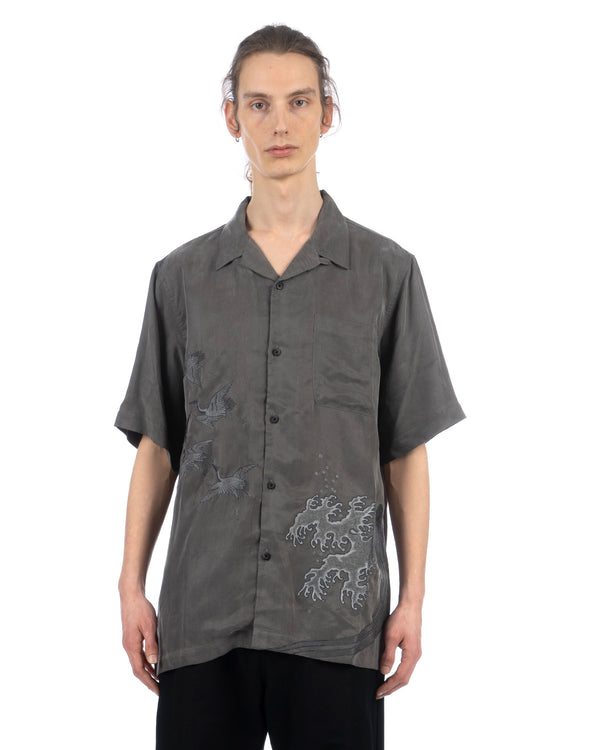 maharishi | 4508 Flying Cranes Shirt Charcoal - Concrete