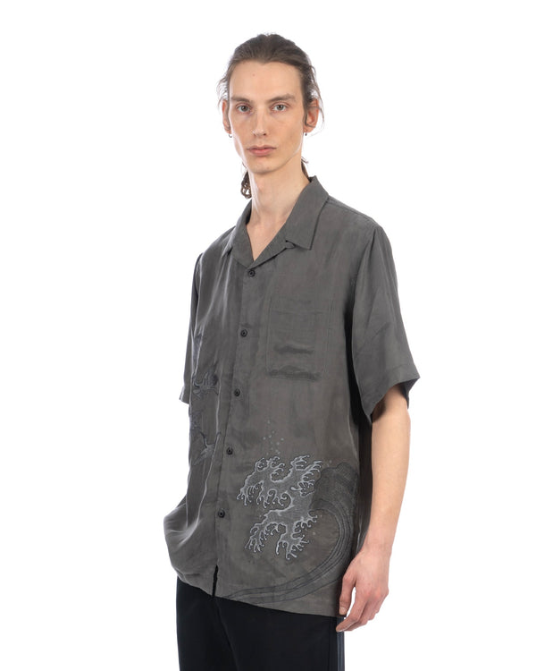 maharishi | 4508 Flying Cranes Shirt Charcoal - Concrete