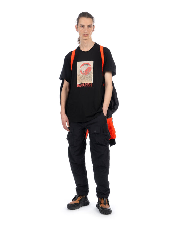 maharishi | Hi-Vis MA-1 Flight Jacket Black / Neon Orange - Concrete