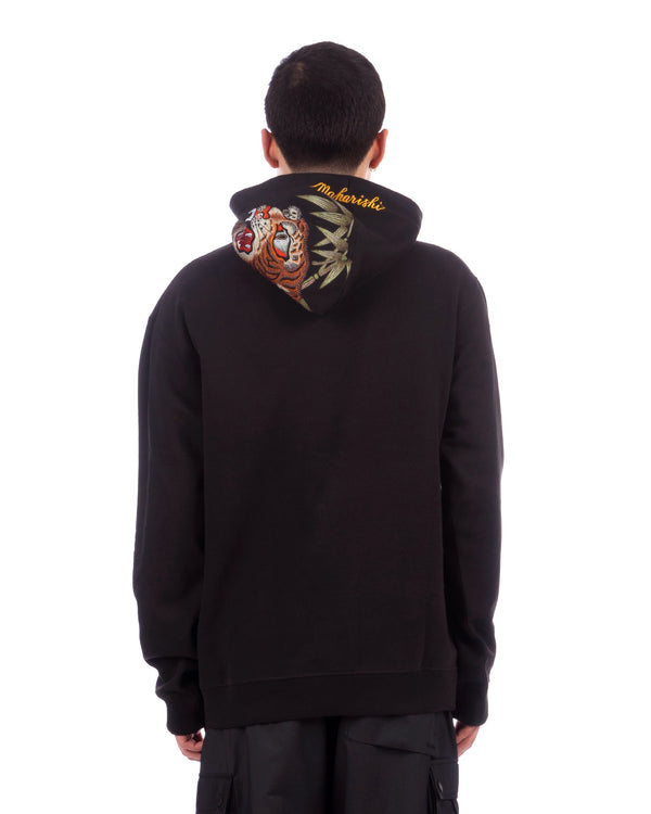 maharishi | 5097 Maha Tiger Hoodie Black - Concrete