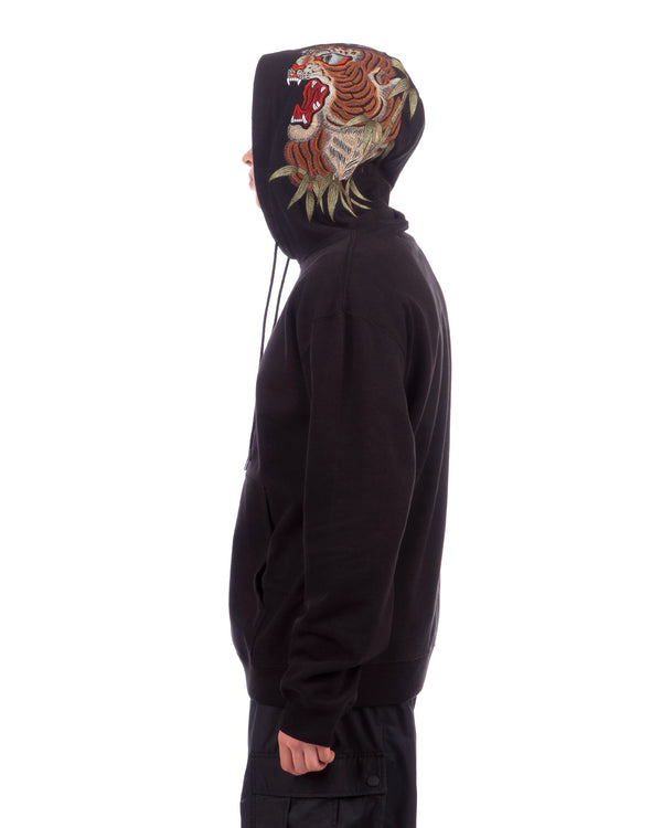 maharishi | 5097 Maha Tiger Hoodie Black - Concrete