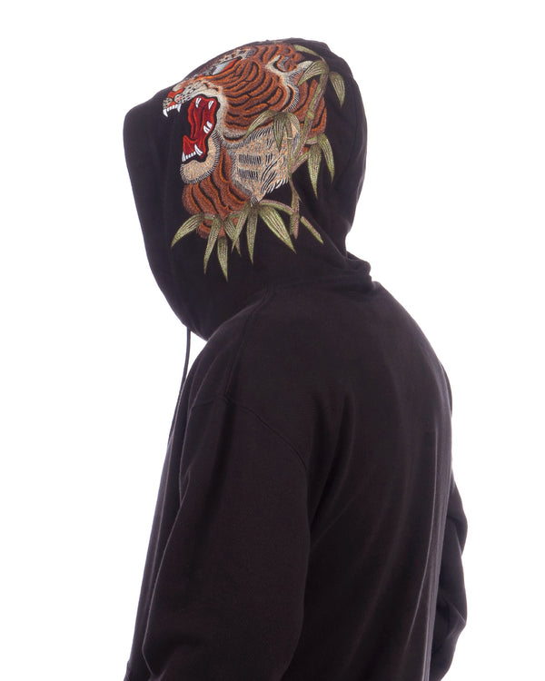 maharishi | 5097 Maha Tiger Hoodie Black - Concrete