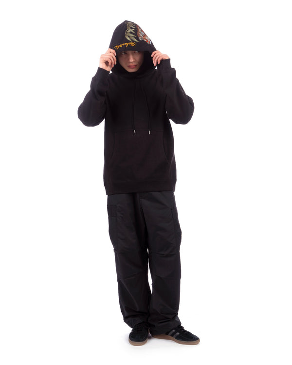 maharishi | 5097 Maha Tiger Hoodie Black - Concrete