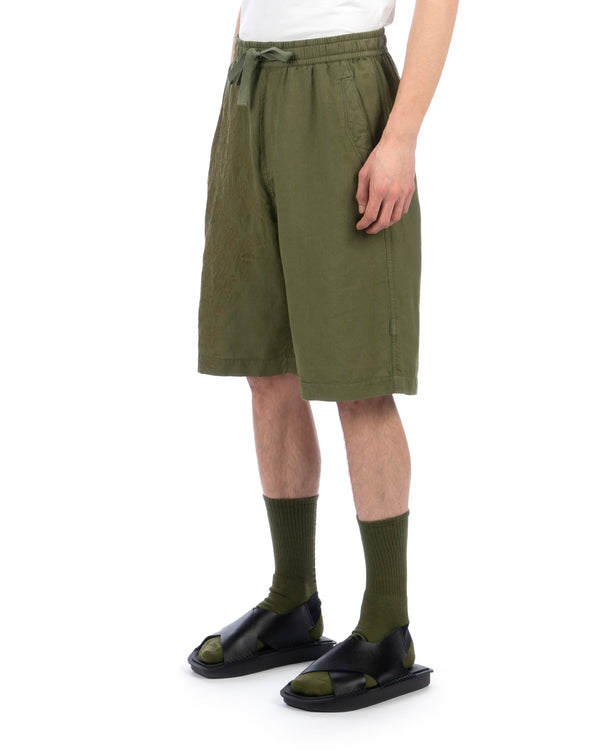 maharishi | 5121 Dragon Bamboo Hemp Track Shorts Olive - Concrete