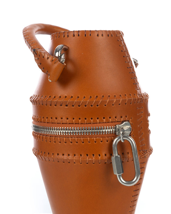 Saddermander | The Urn Petite Bag Cognac - Concrete