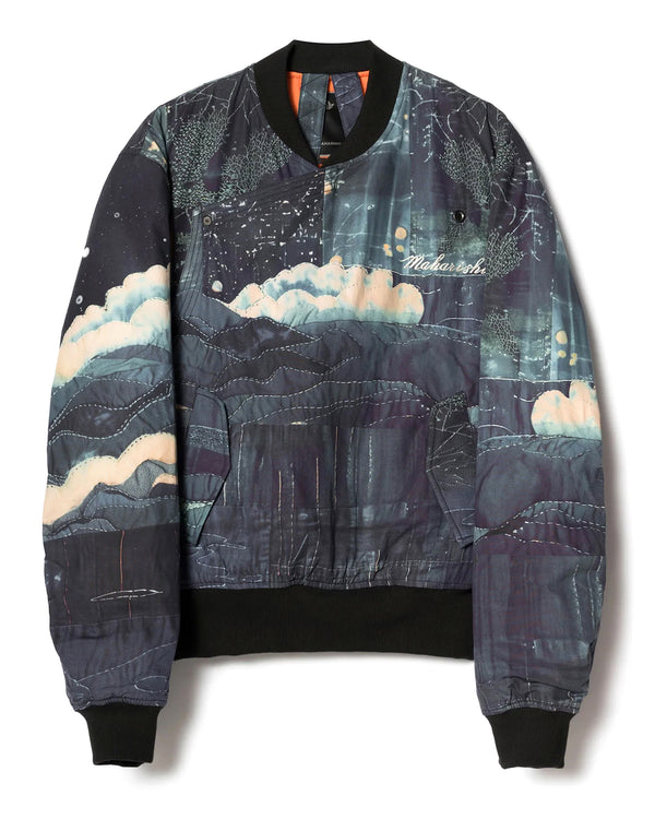 maharishi | Boro Crane Monk MA1 Jacket Indigo - Concrete