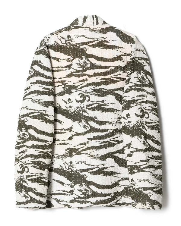 maharishi | Tigerstripe Reversible Kimono Ecru / Olive - Concrete