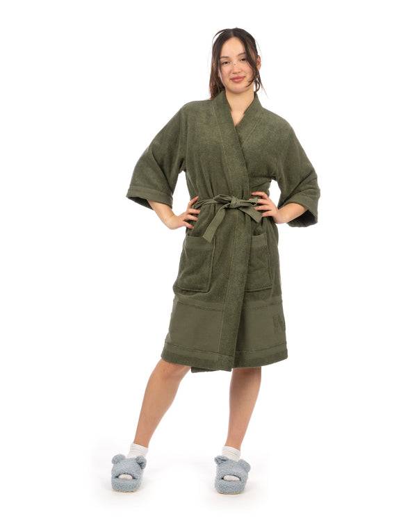 maharishi | 9370 Kimono Robe Olive - Concrete