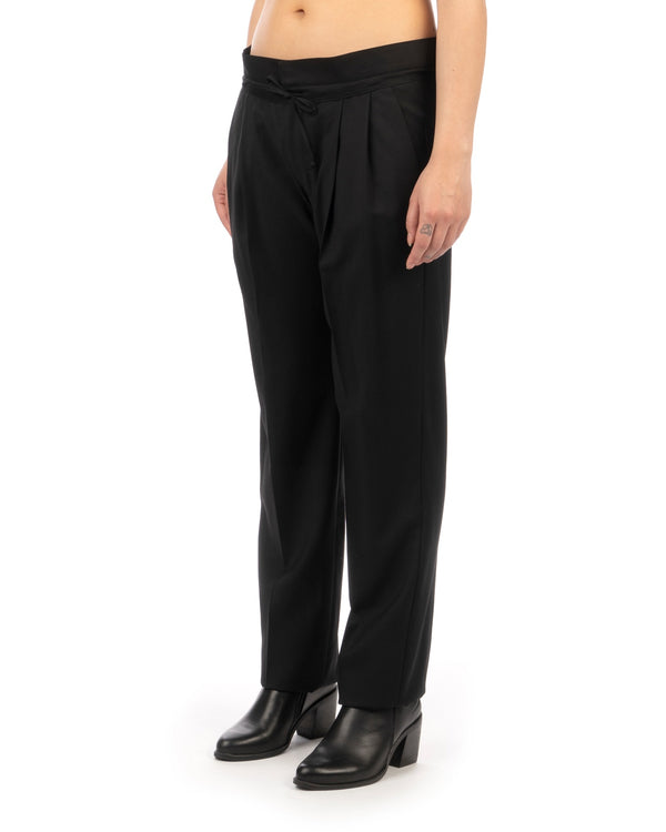adidas Silver | M Gathered Wool Pant Black - Concrete