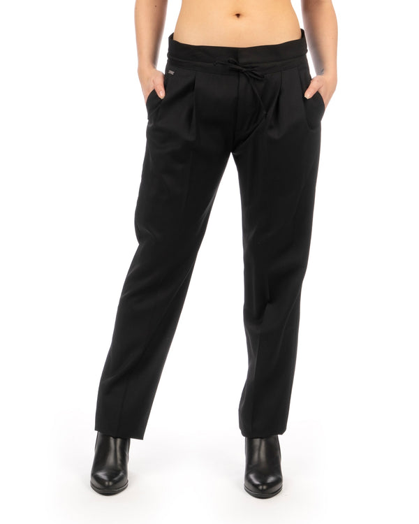 adidas Silver | M Gathered Wool Pant Black - Concrete