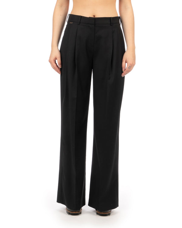 adidas Silver | W Wide Wool Pants Black - Concrete