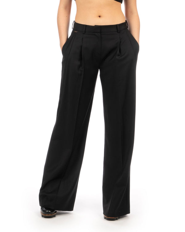 adidas Silver | W Wide Wool Pants Black - Concrete