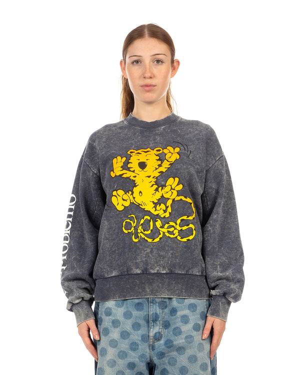 ARIES | Flatulant Tiger Sweatshirt Navy - Concrete
