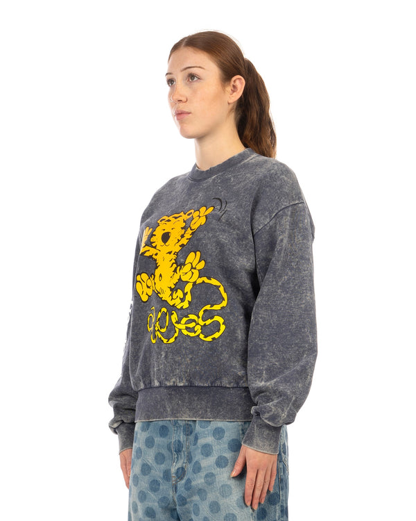 ARIES | Flatulant Tiger Sweatshirt Navy - Concrete