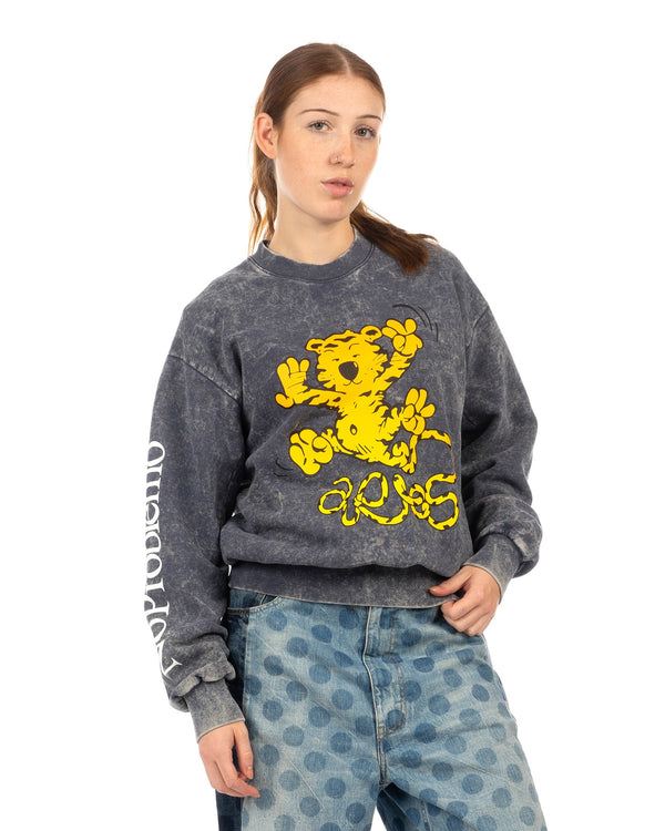 ARIES | Flatulant Tiger Sweatshirt Navy - Concrete