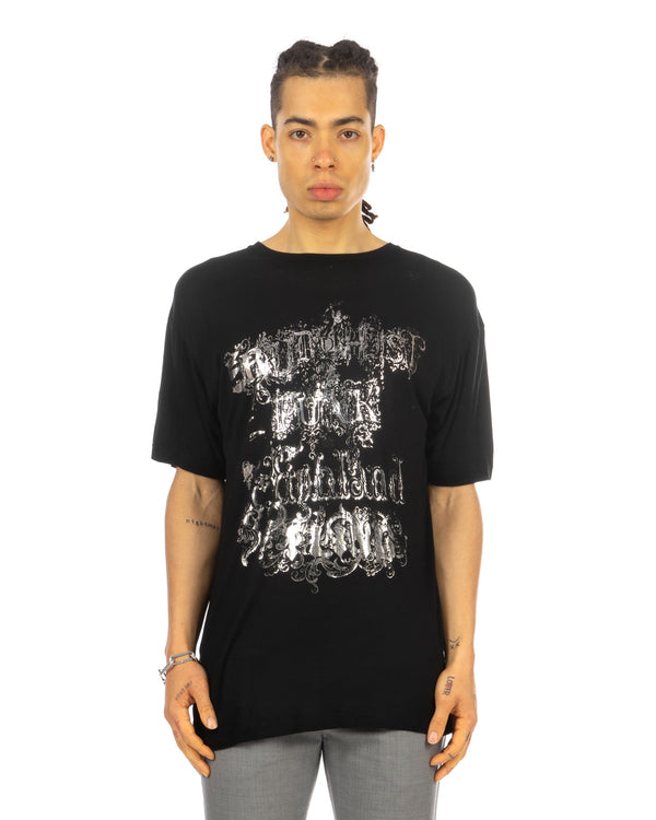 Buddhist Punk | Silver Punk Tee Black - Concrete