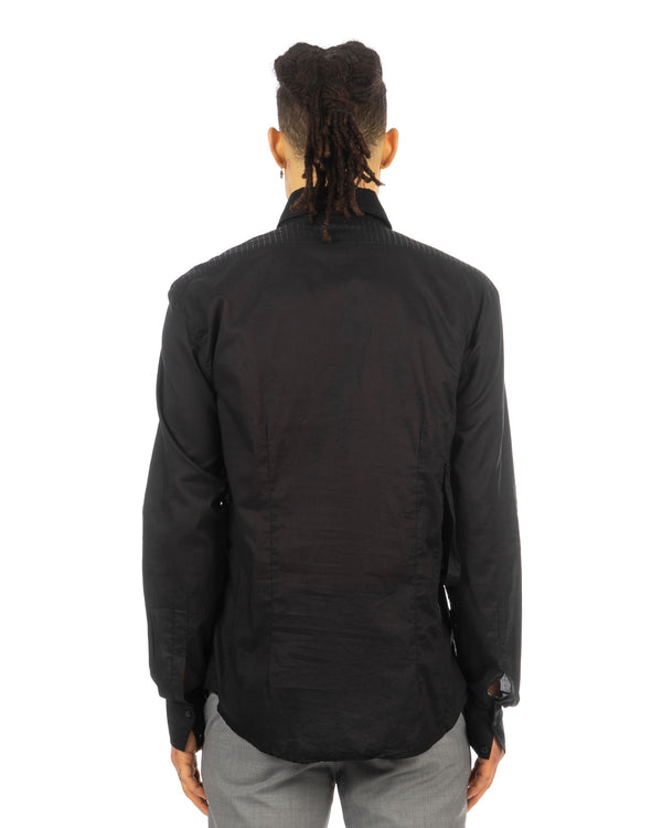 Buddhist Punk | 'Shinestriped' Shirt Black - Concrete
