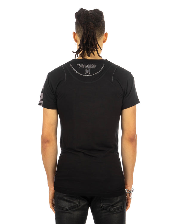 Buddhist Punk | Hypno Tee Jet Black / Salmon - Concrete