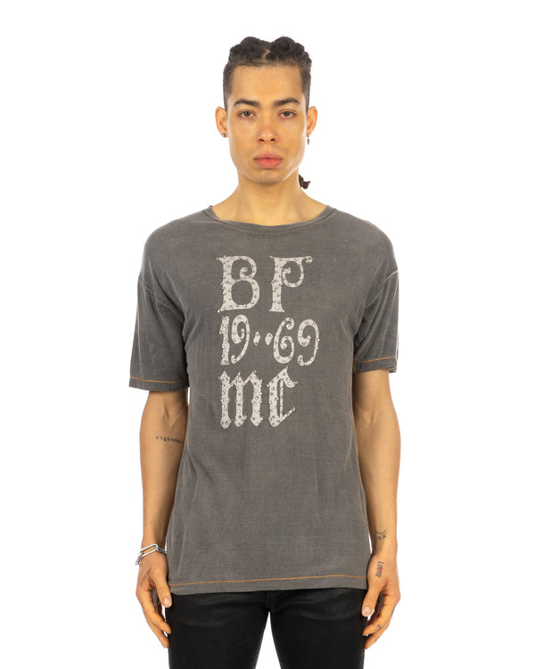 Buddhist Punk | 1969 Rhinestone Tee Dark Grey - Concrete