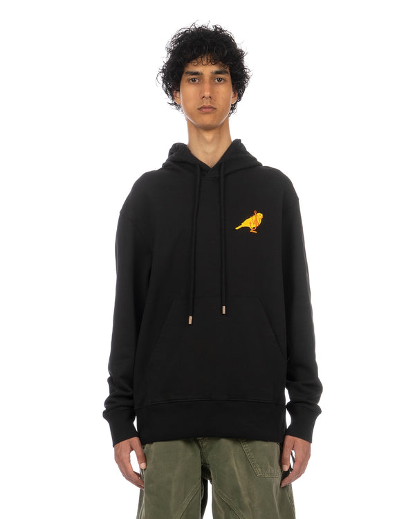 JW Anderson | Canary Embroidery Hoodie Black - Concrete