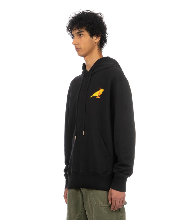 JW Anderson | Canary Embroidery Hoodie Black - Concrete