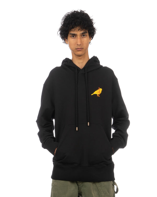 JW Anderson | Canary Embroidery Hoodie Black - Concrete