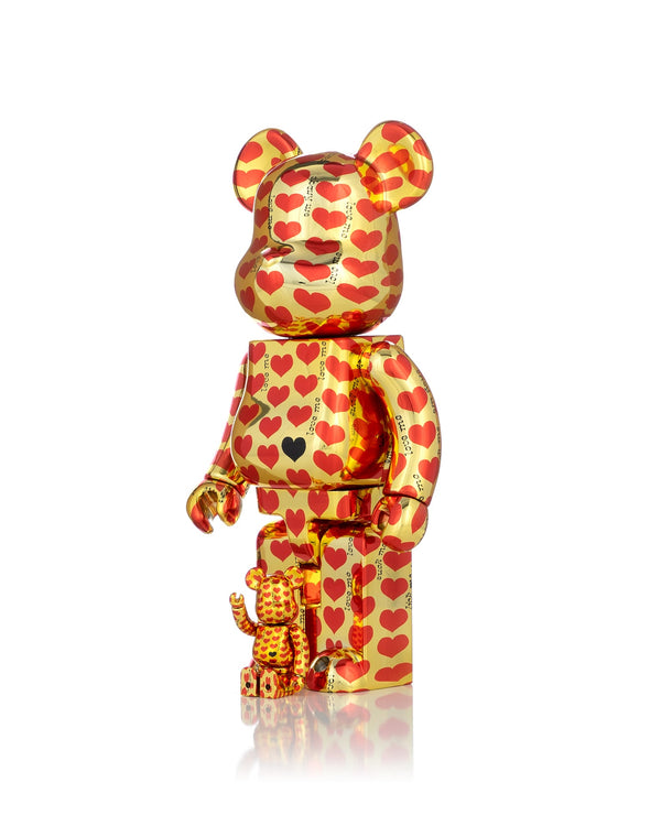 Medicom Toy | Be@rbrick Amplifier Gold Heart 400% + 100% - Concrete