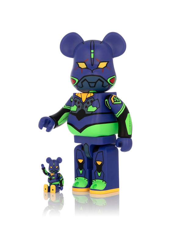 Medicom Toy | Be@rbrick NGE Eva01 (New Paint Ver.) 400％ + 100％ - Concrete