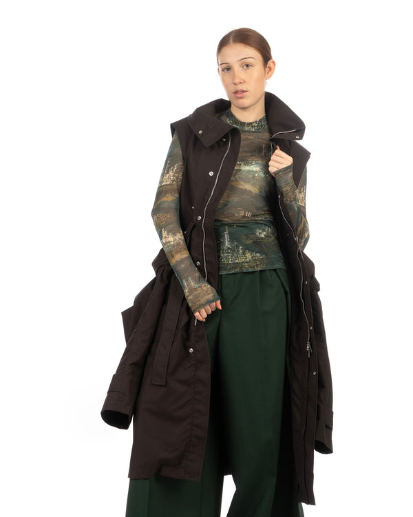 Beautiful People | Finx Weather Cloth Trench Coat Charcoal - Concrete