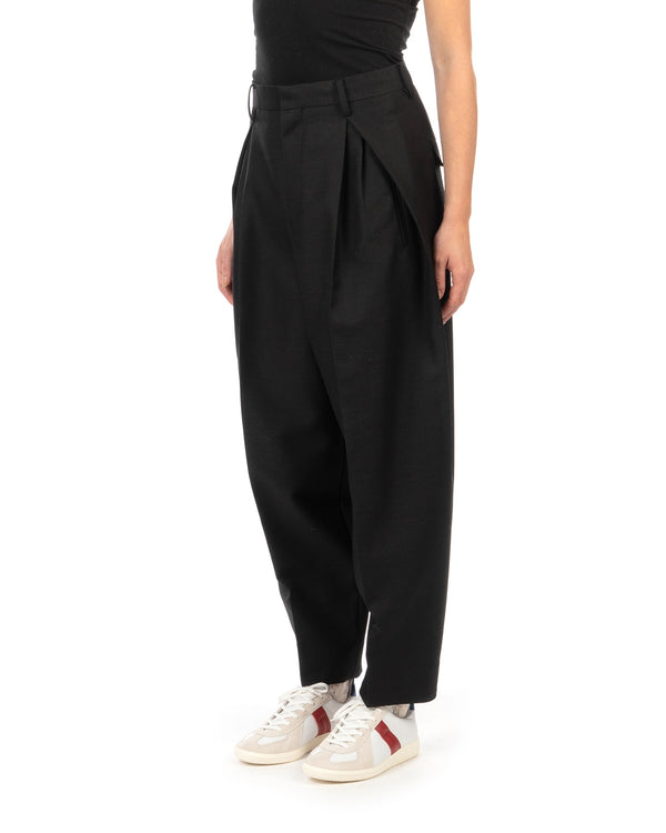 Beautiful People | British Surge 3-Tuck Top Pants Black - Concrete