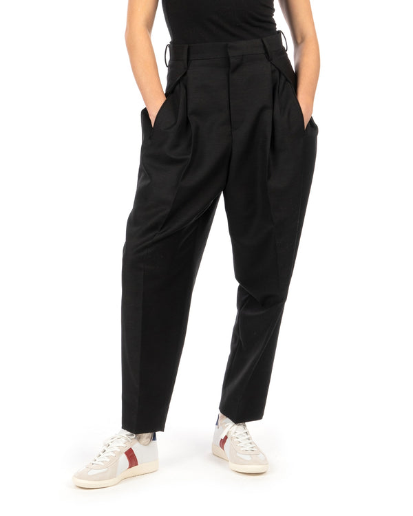 Beautiful People | British Surge 3-Tuck Top Pants Black - Concrete
