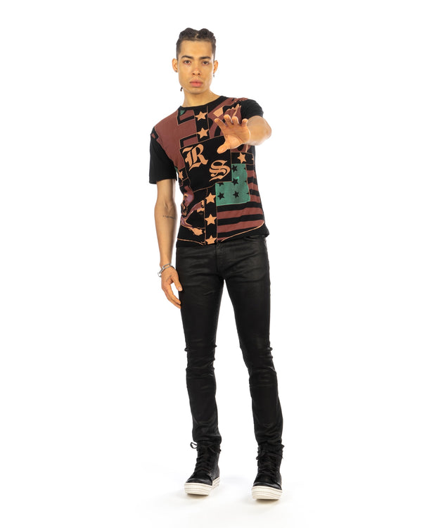 Buddhist Punk | Rolling Stones Tee Black / Brown - Concrete