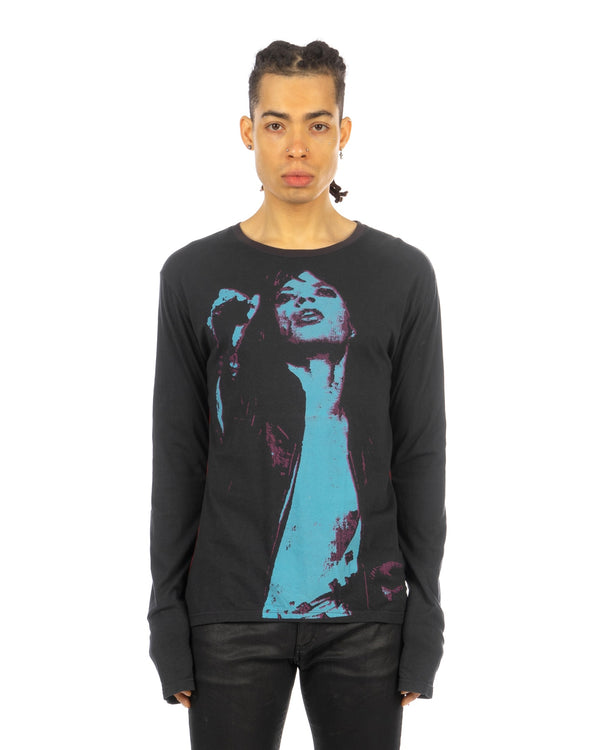 Buddhist Punk | Rolling Stones L/S Tee Faded black - Concrete
