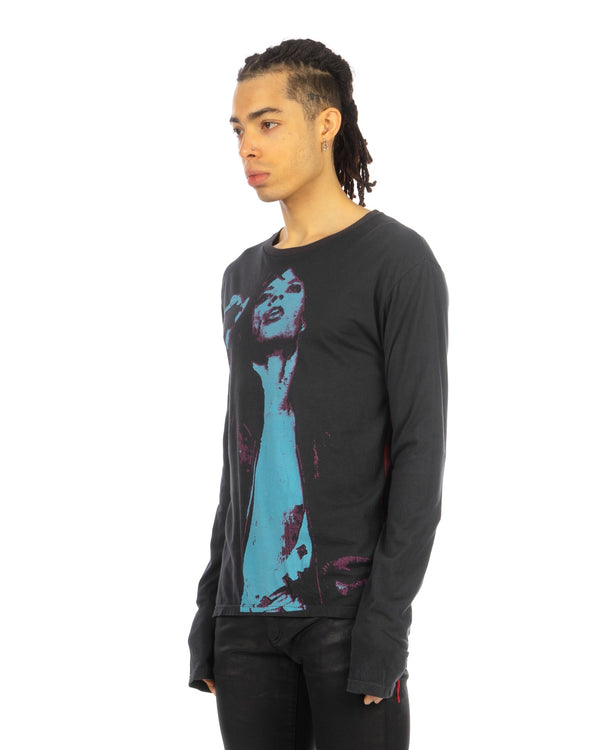 Buddhist Punk | Rolling Stones L/S Tee Faded black - Concrete