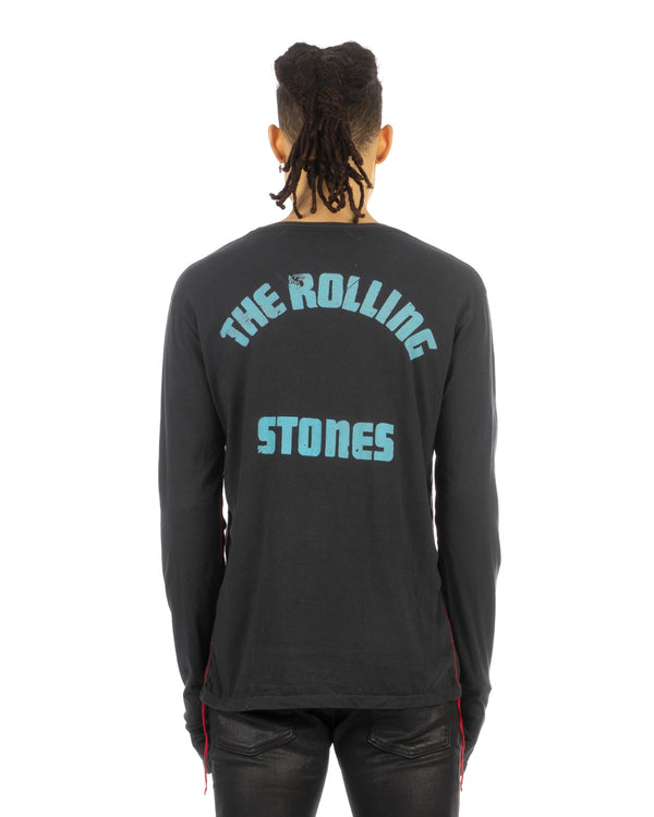 Buddhist Punk | Rolling Stones L/S Tee Faded black - Concrete