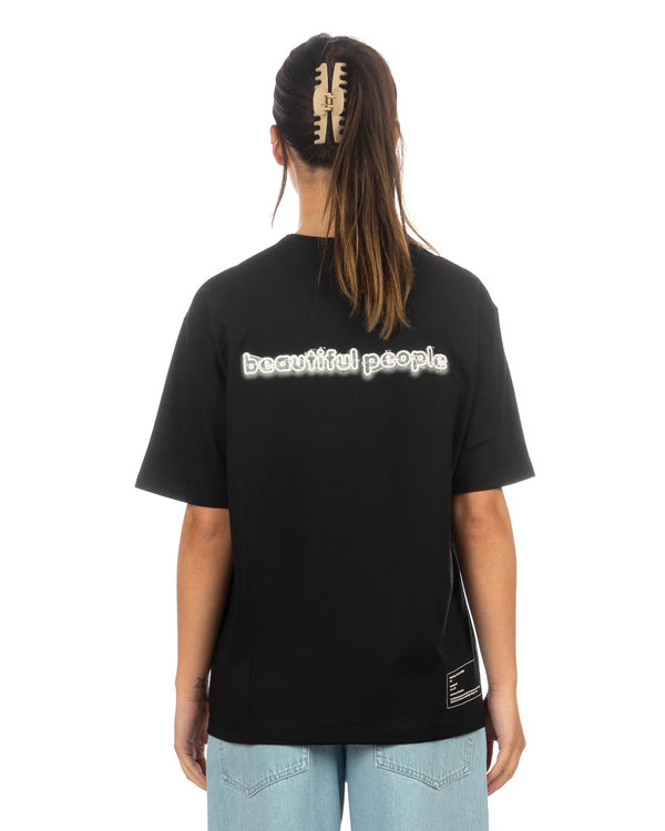Beautiful People | Hello Kitty Suvin Pima T-Shirt Black - Concrete