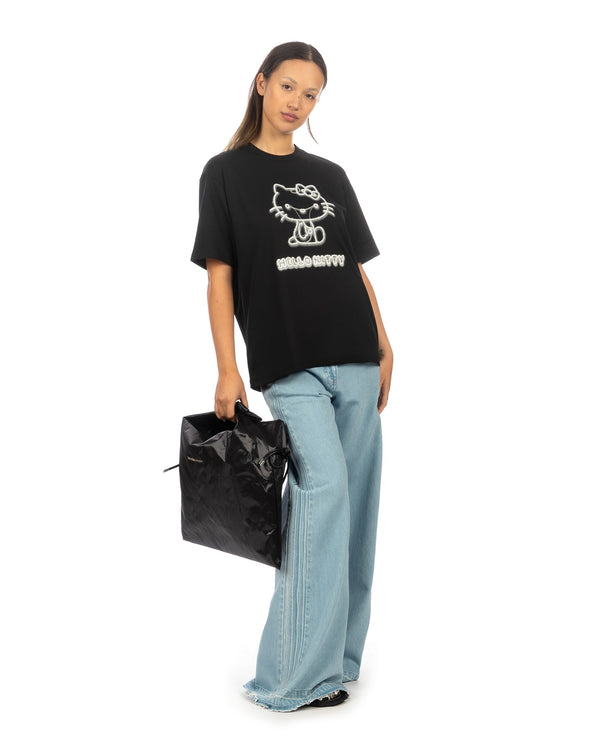 Beautiful People | Hello Kitty Suvin Pima T-Shirt Black - Concrete