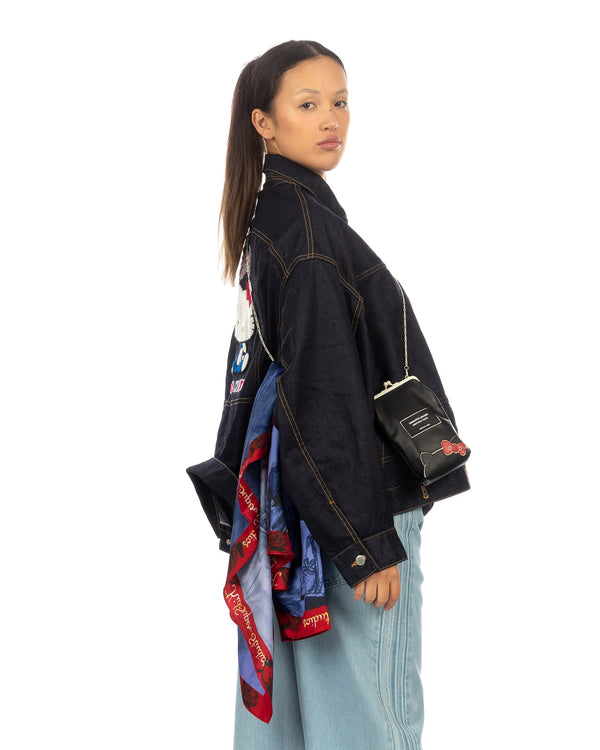 Beautiful People | Hello Kitty Vertical Clasp Pouch Black - Concrete