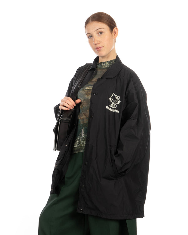 Beautiful People | Hello Kitty Taffeta Coach Jacket Black - Concrete