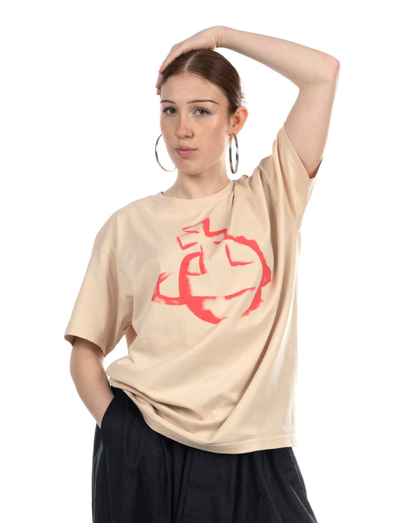 Vivienne Westwood | Stencil Orb Classic T-Shirt Beige - Concrete