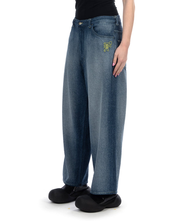FACETASM | Denim Pants Indigo - Concrete
